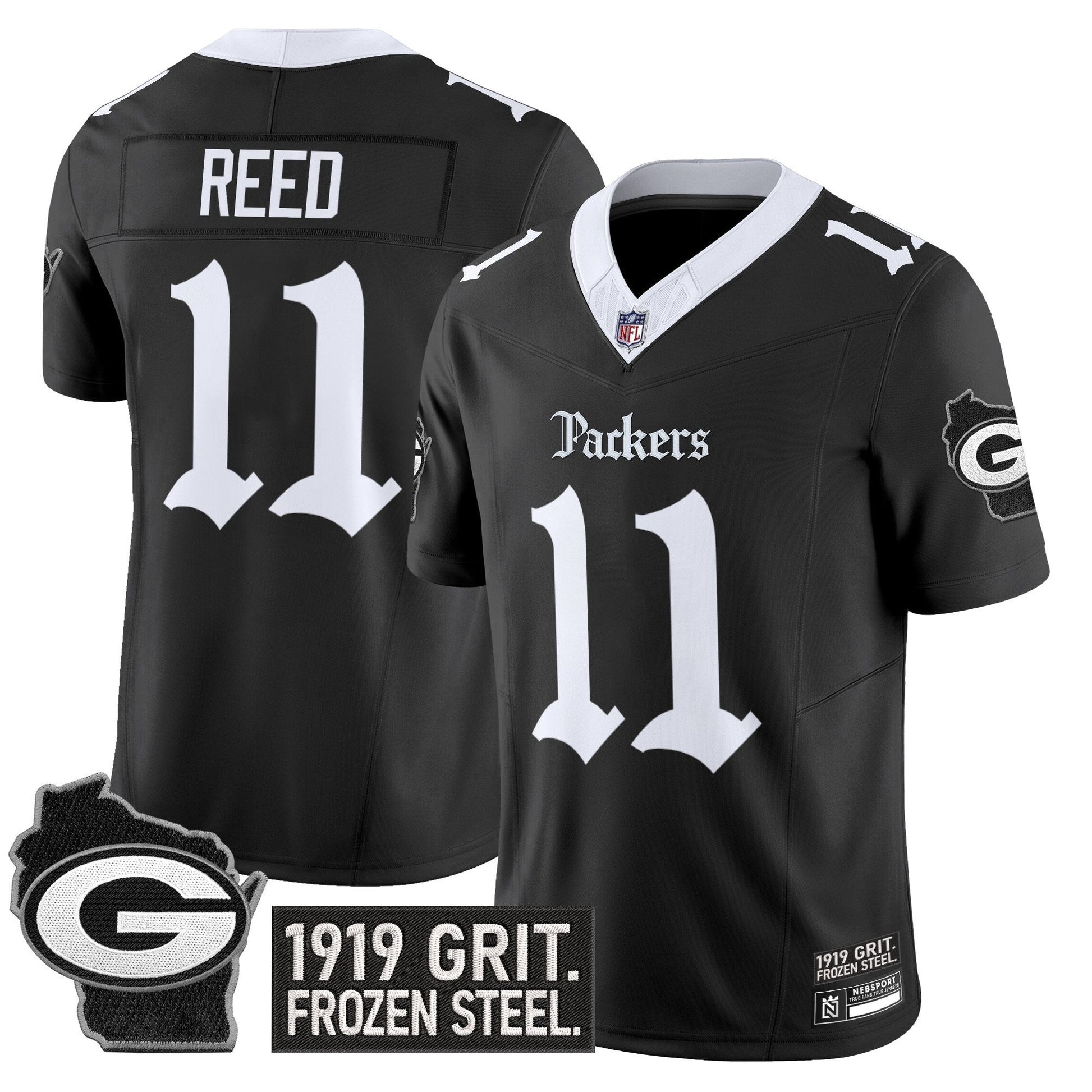 Men's Green Bay Packers 'Gothic Frozen Tundra Edition' Vapor Limited Jersey - All Stitched