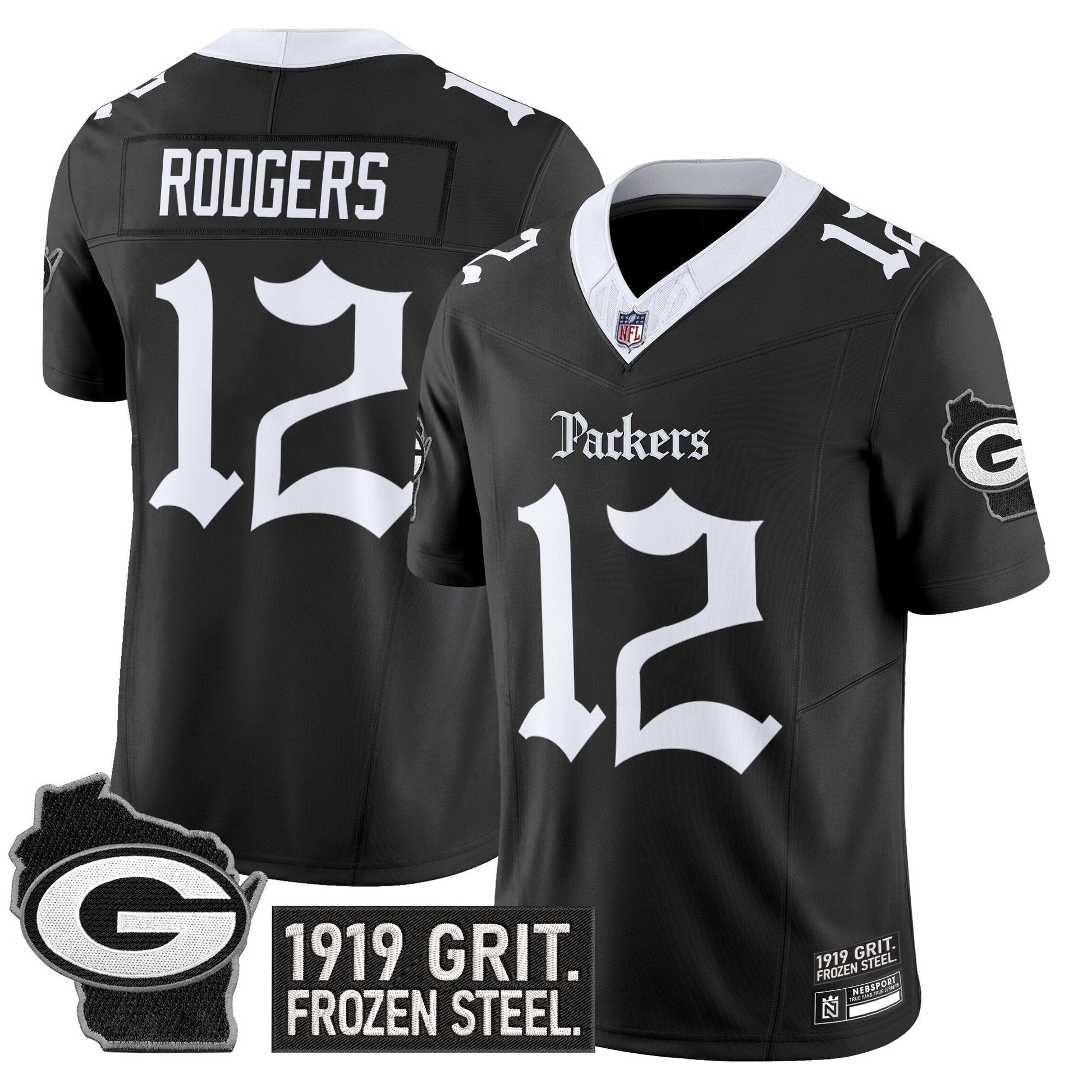 Men's Green Bay Packers 'Gothic Frozen Tundra Edition' Vapor Limited Jersey - All Stitched