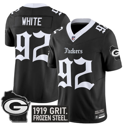 Men's Green Bay Packers 'Gothic Frozen Tundra Edition' Vapor Limited Jersey - All Stitched
