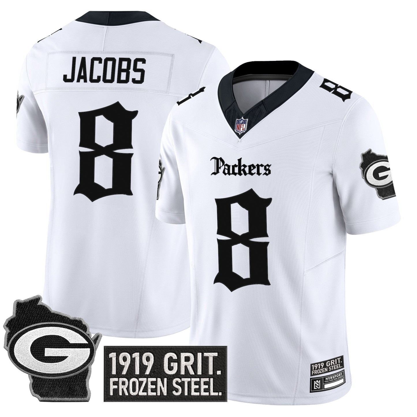 Men's Green Bay Packers 'Gothic Frozen Tundra Edition' Vapor Limited Jersey - All Stitched
