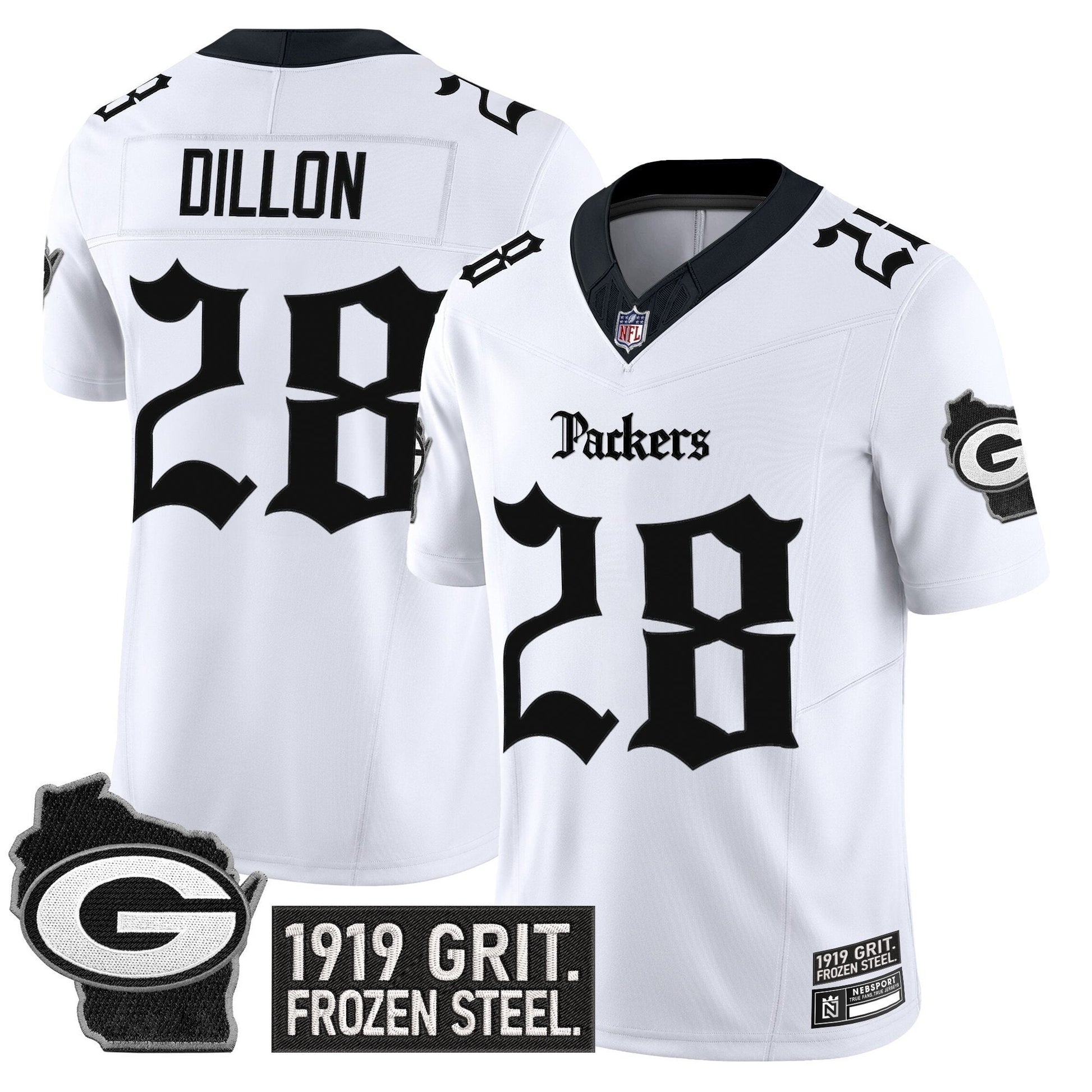 Men's Green Bay Packers 'Gothic Frozen Tundra Edition' Vapor Limited Jersey - All Stitched
