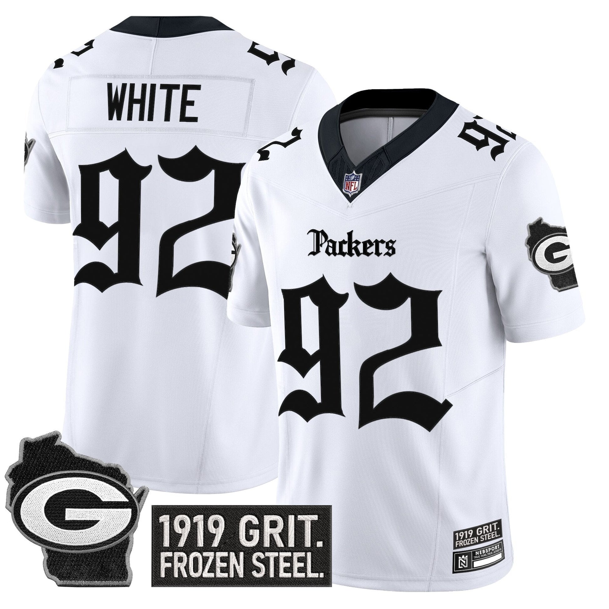 Men's Green Bay Packers 'Gothic Frozen Tundra Edition' Vapor Limited Jersey - All Stitched