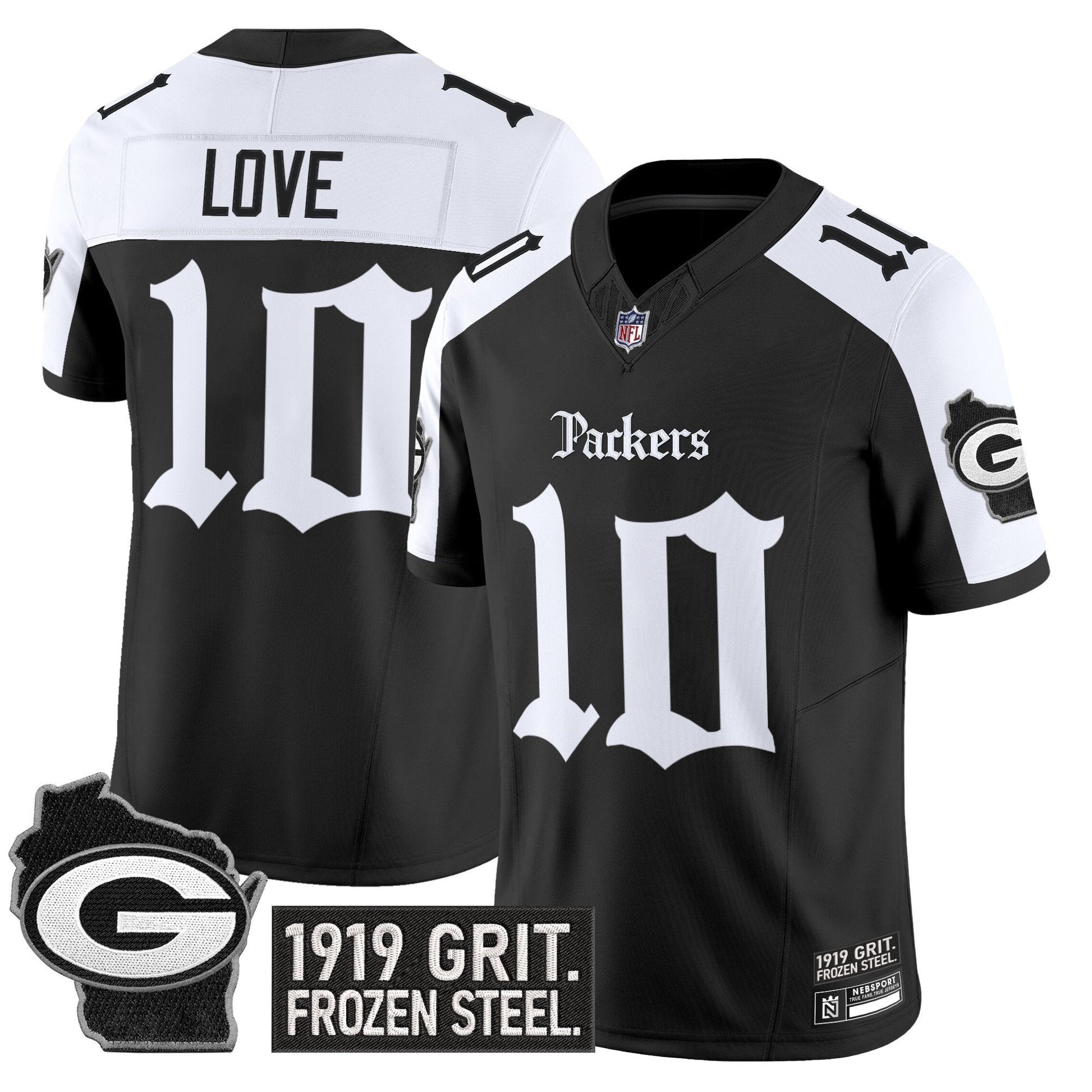 Men's Green Bay Packers 'Gothic Frozen Tundra Edition' Vapor Limited Jersey - All Stitched