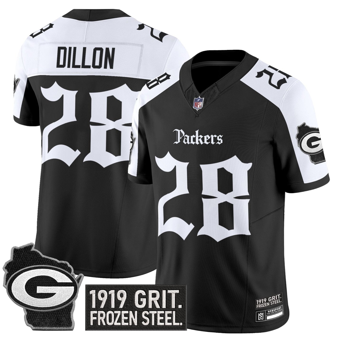 Men's Green Bay Packers 'Gothic Frozen Tundra Edition' Vapor Limited Jersey - All Stitched
