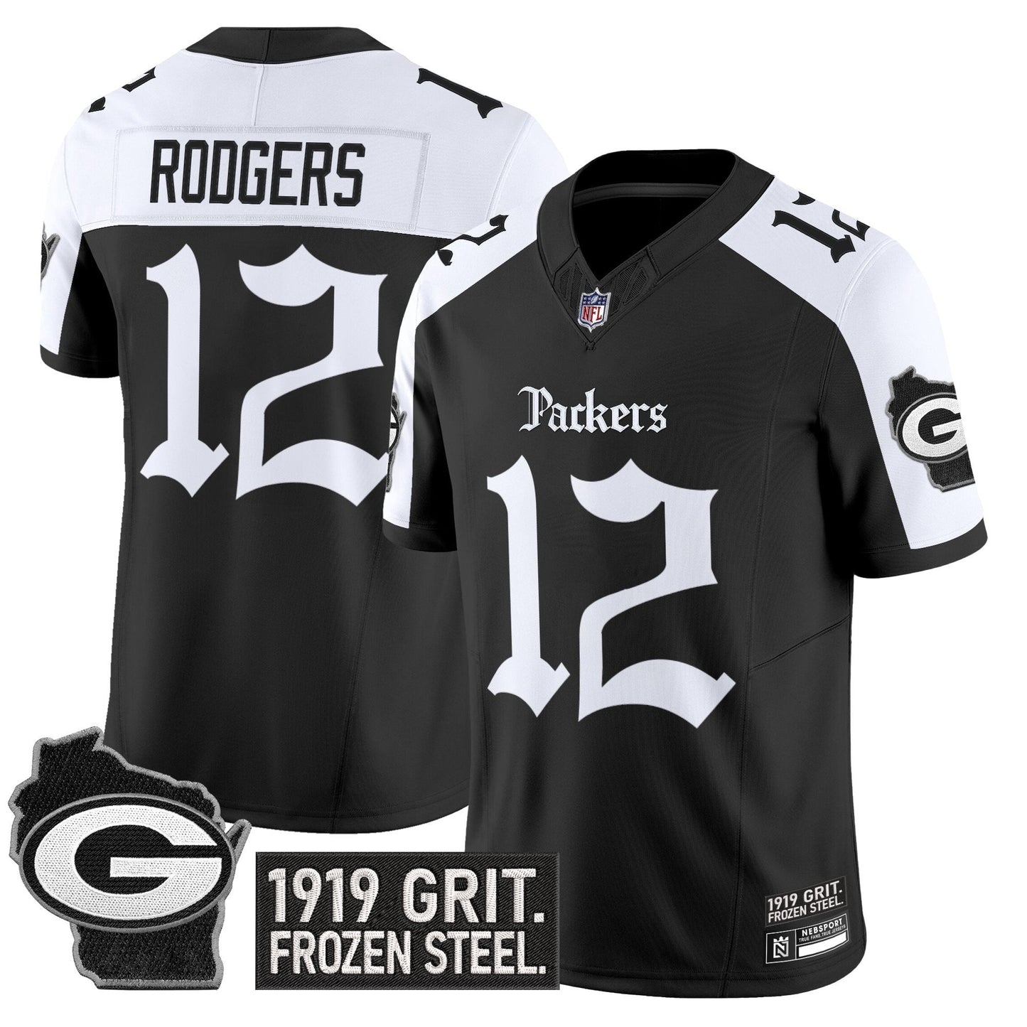 Men's Green Bay Packers 'Gothic Frozen Tundra Edition' Vapor Limited Jersey - All Stitched