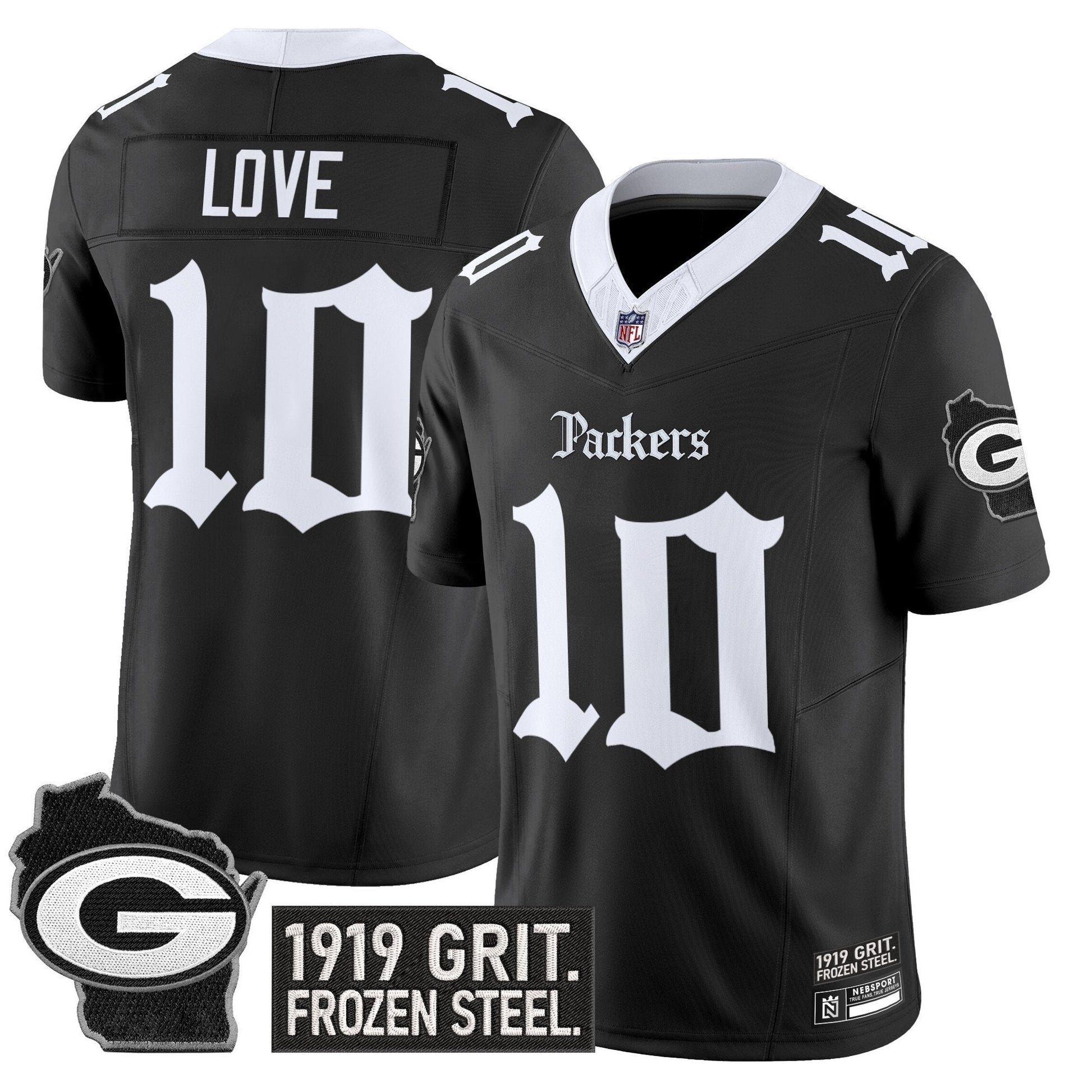 Men's Green Bay Packers 'Gothic Frozen Tundra Edition' Vapor Limited Jersey - All Stitched
