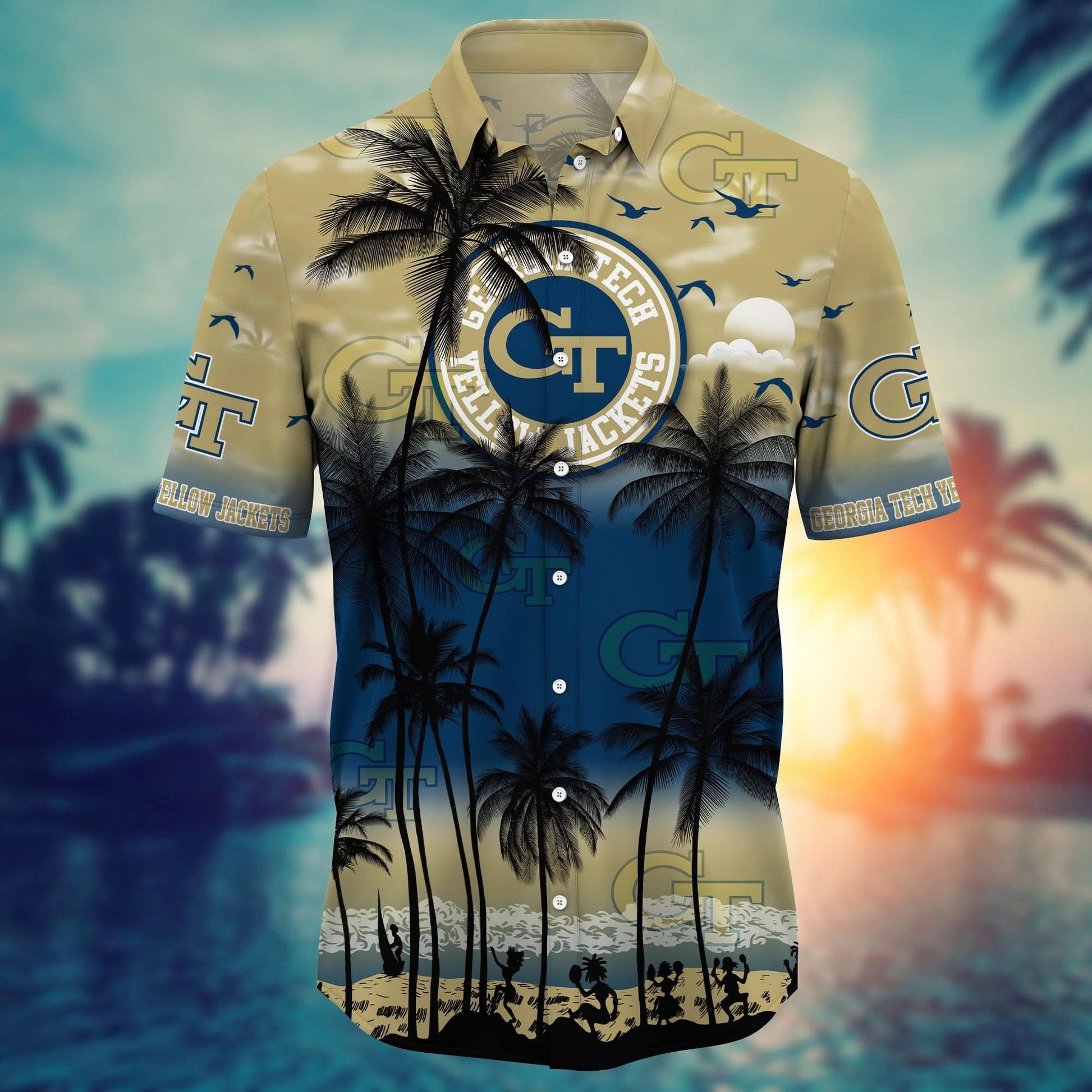 Georgia Tech Yellow Jackets - Trending Aloha Shirt Summer 