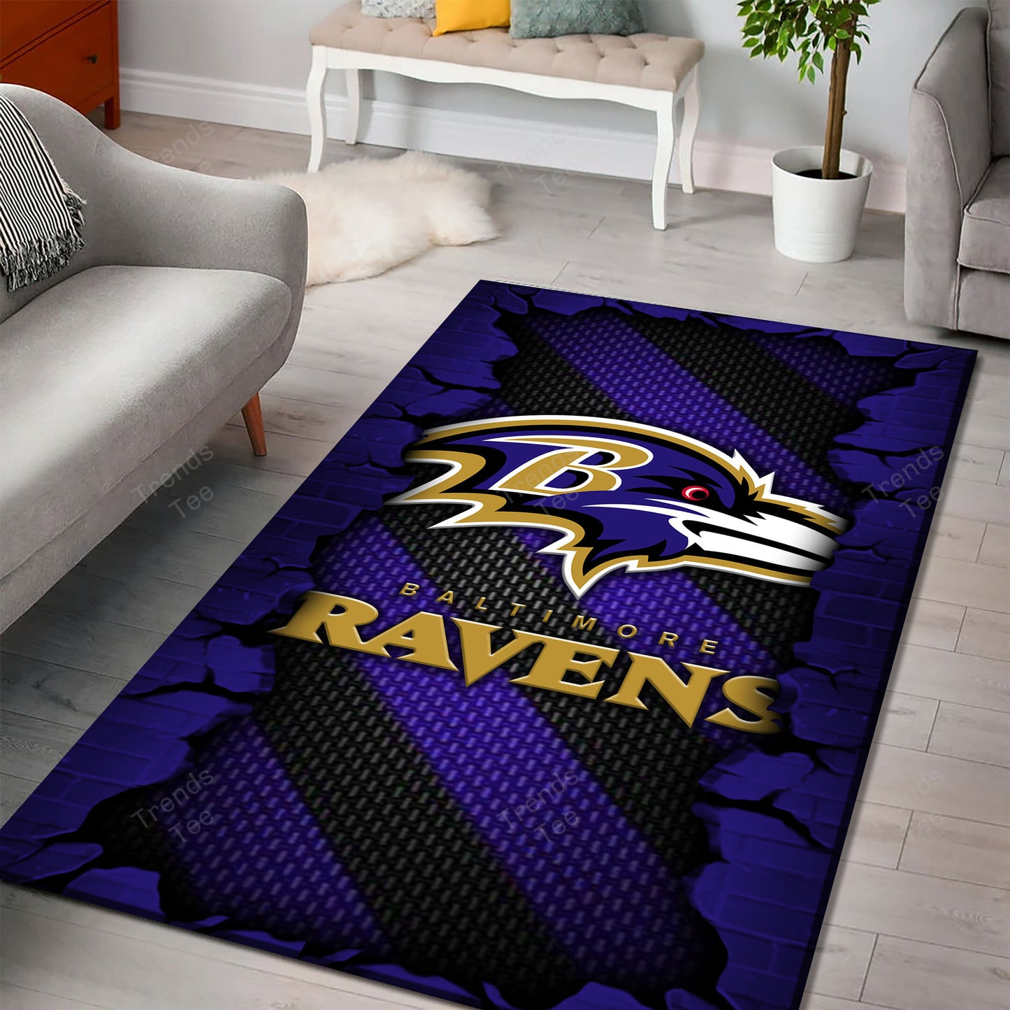 Baltimore Ravens DMHF0492 Multicolor Rug