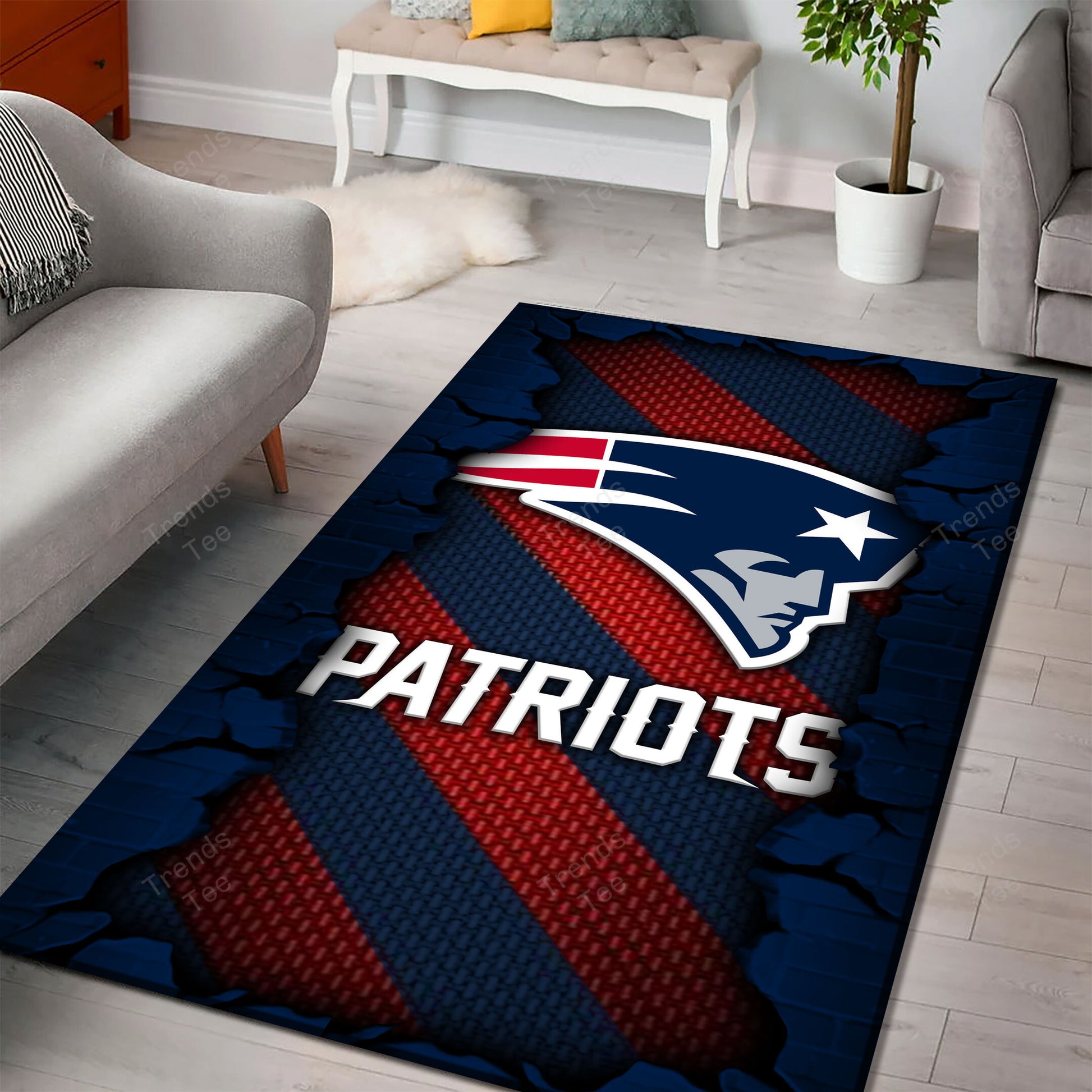 New England Patriots DMHF0511 Multicolor Rug