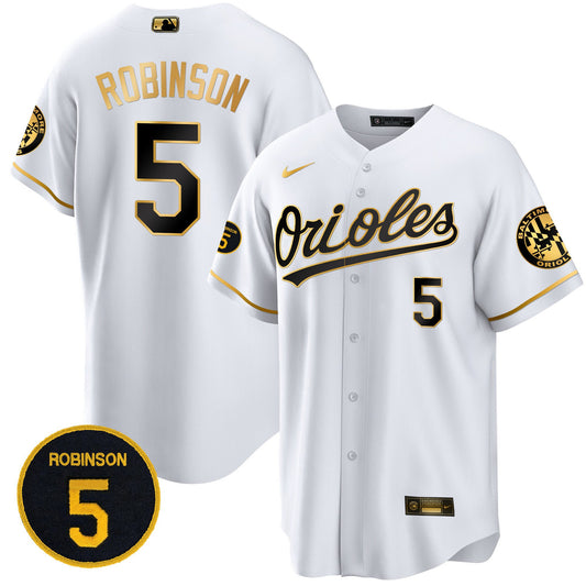 Baltimore Orioles Robinson Patch Cool Base Jersey – All Stitched