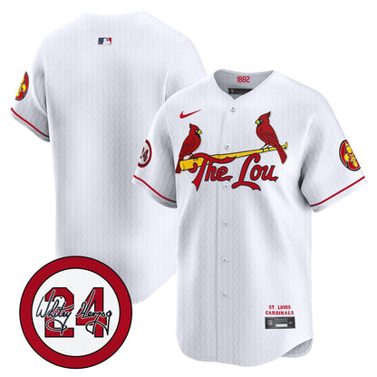 St. Louis Cardinals 2024 City Connect Whitey Herzog Patch Vapor Premier Limited Jersey - All Stitched