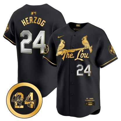 St. Louis Cardinals 2024 City Connect Whitey Herzog Patch Vapor Premier Limited Jersey - All Stitched