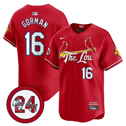 St. Louis Cardinals 2024 City Connect Whitey Herzog Patch Vapor Premier Limited Jersey - All Stitched