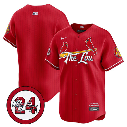 St. Louis Cardinals 2024 City Connect Whitey Herzog Patch Vapor Premier Limited Jersey - All Stitched