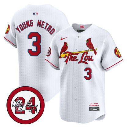 St. Louis Cardinals 2024 City Connect Whitey Herzog Patch Vapor Premier Limited Jersey - All Stitched