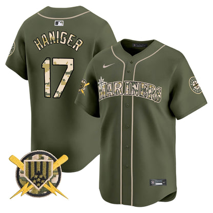 Seattle Mariners Armed Forces Day Vapor Premier Limited Jersey - All Stitched