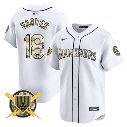 Seattle Mariners Armed Forces Day Vapor Premier Limited Jersey - All Stitched