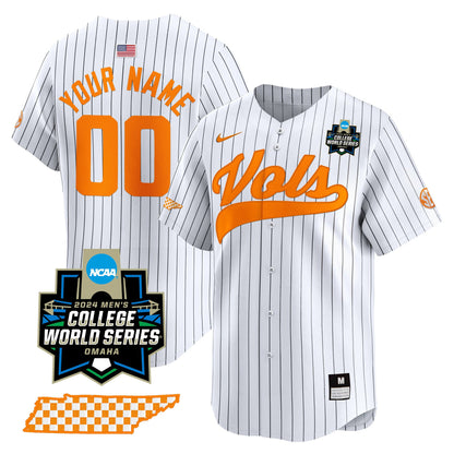 Tennessee 2024 College World Series Vapor Premier Limited Custom Jersey V2 - All Stitched