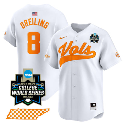 Tennessee 2024 College World Series Vapor Premier Limited Jersey V2 - All Stitched