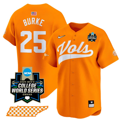 Tennessee 2024 College World Series Vapor Premier Limited Jersey V2 - All Stitched