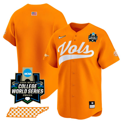 Tennessee 2024 College World Series Vapor Premier Limited Jersey V2 - All Stitched