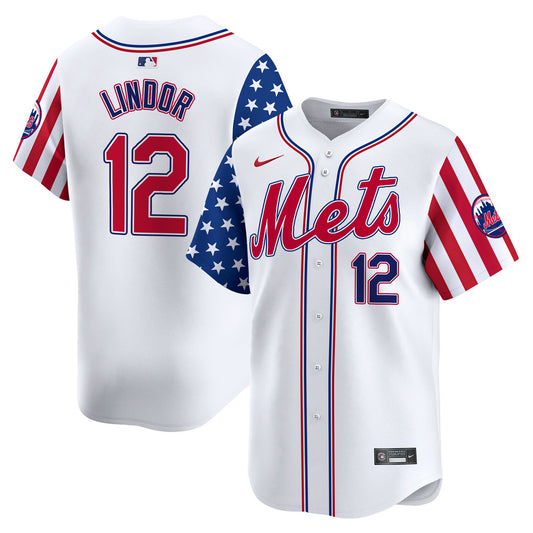 Mets 2024 Independence Day Vapor Premier Limited Jersey - All Stitched