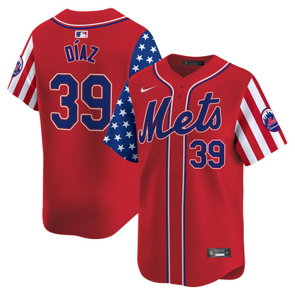 Men's Mets 2024 Independence Day Vapor Premier Limited Jersey - All Stitched