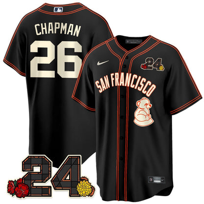 San Francisco Giants 2024 Willie Mays Patch Vapor Premier Limited Jersey V2 - All Stitched