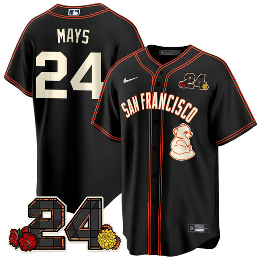 San Francisco Giants 2024 Willie Mays Patch Vapor Premier Limited Jersey V2 - All Stitched