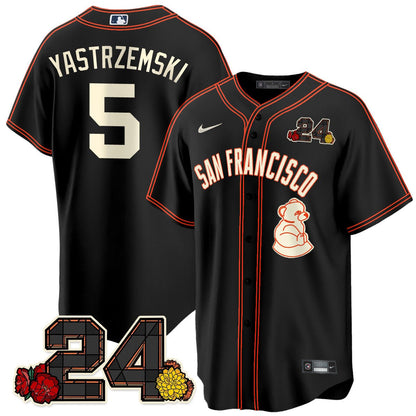 San Francisco Giants 2024 Willie Mays Patch Vapor Premier Limited Jersey V2 - All Stitched