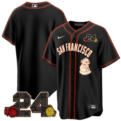 San Francisco Giants 2024 Willie Mays Patch Vapor Premier Limited Jersey V2 - All Stitched