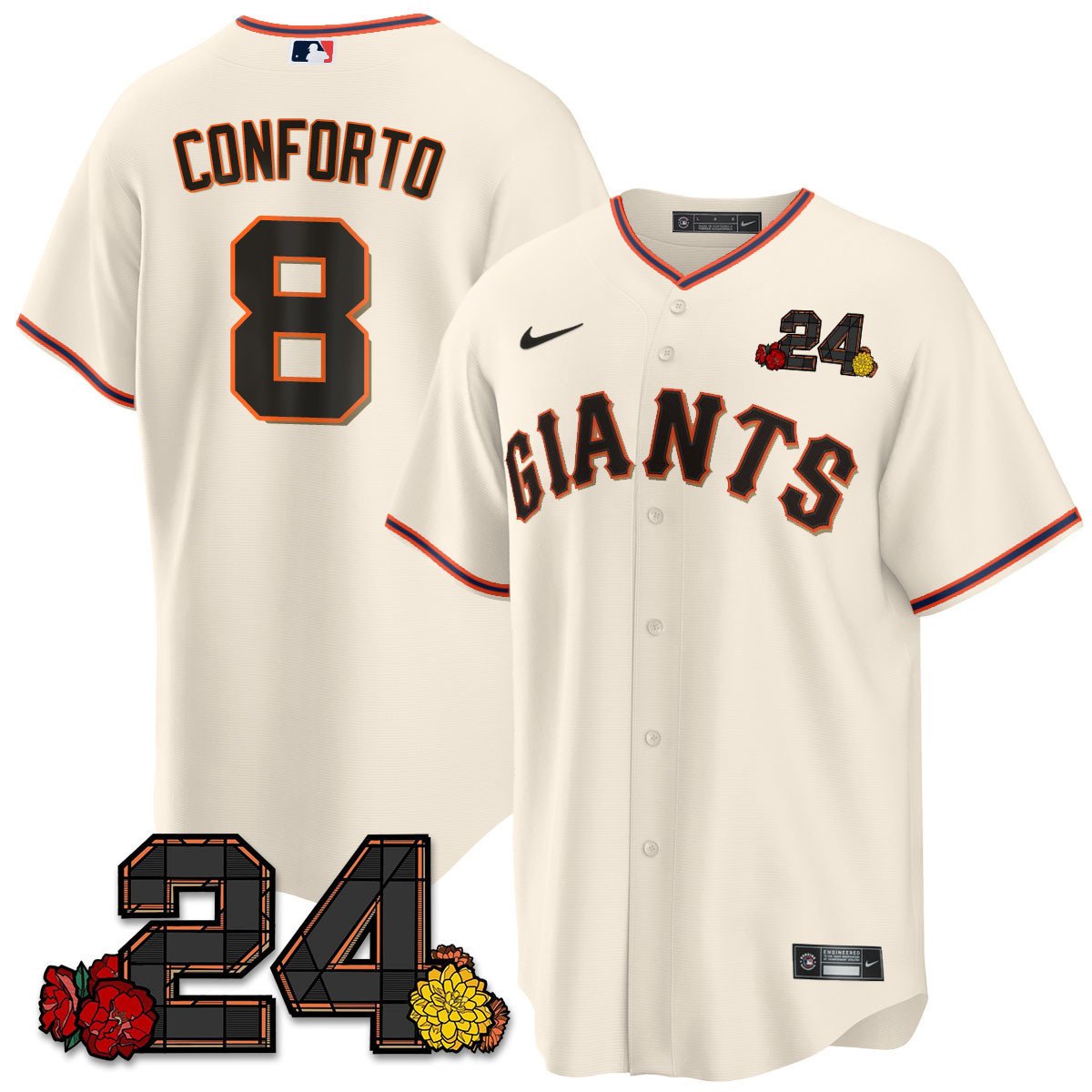 San Francisco Giants 2024 Willie Mays Patch Vapor Premier Limited Jersey V2 - All Stitched