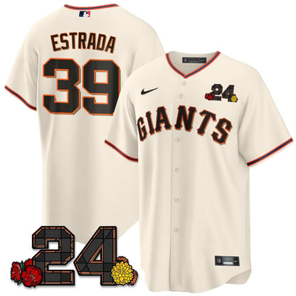 San Francisco Giants 2024 Willie Mays Patch Vapor Premier Limited Jersey V2 - All Stitched