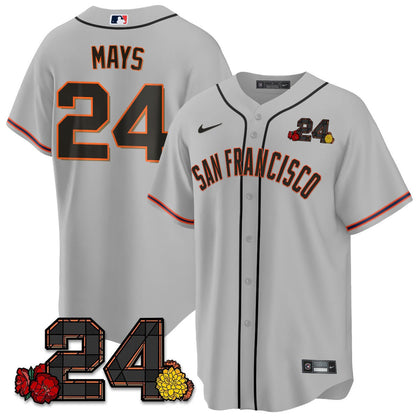 San Francisco Giants 2024 Willie Mays Patch Vapor Premier Limited Jersey V2 - All Stitched