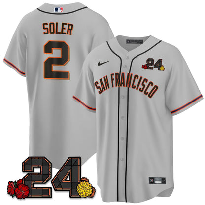 San Francisco Giants 2024 Willie Mays Patch Vapor Premier Limited Jersey V2 - All Stitched