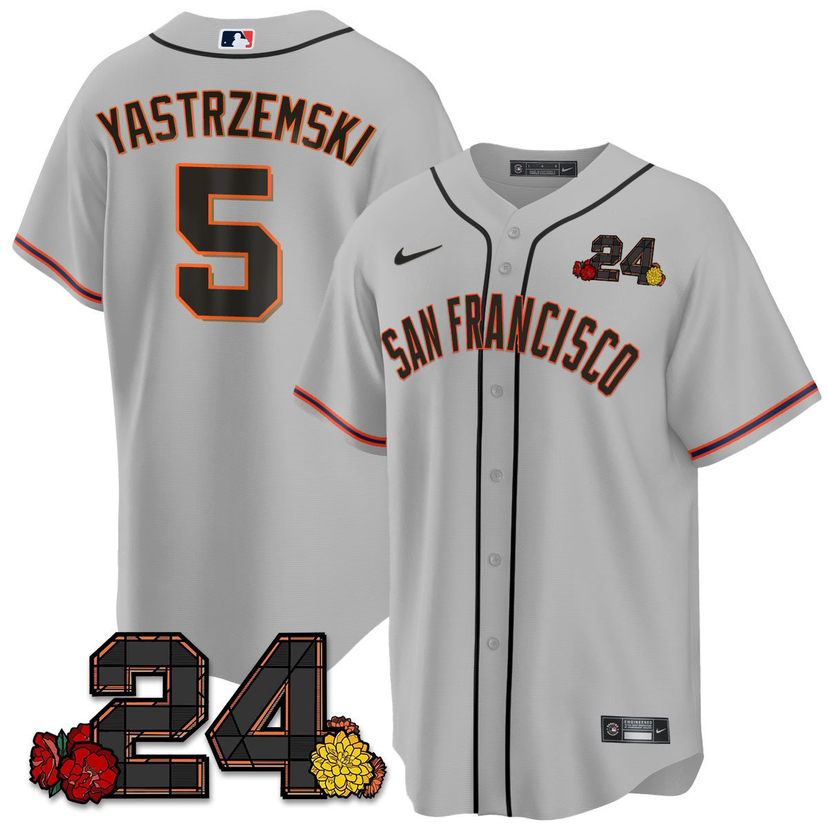 San Francisco Giants 2024 Willie Mays Patch Vapor Premier Limited Jersey V2 - All Stitched