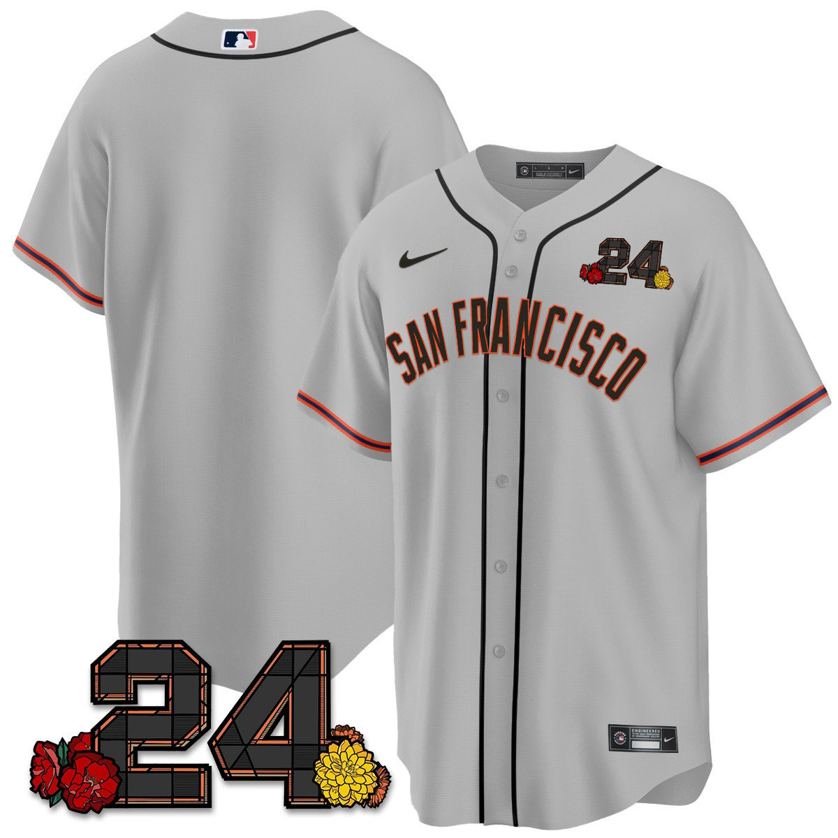 San Francisco Giants 2024 Willie Mays Patch Vapor Premier Limited Jersey V2 - All Stitched