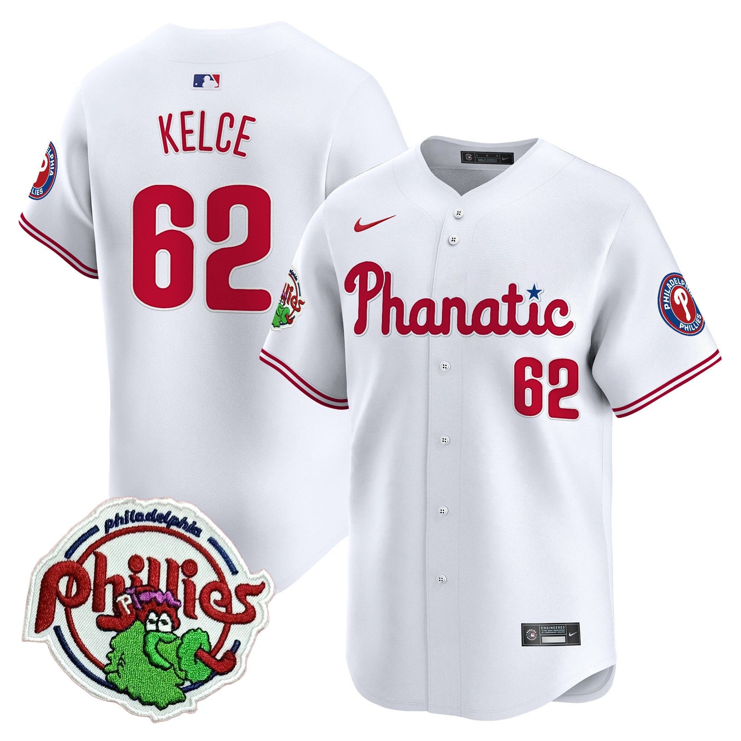 Phillies Phanatic Patch Vapor Premier Limited Jersey - All Stitched