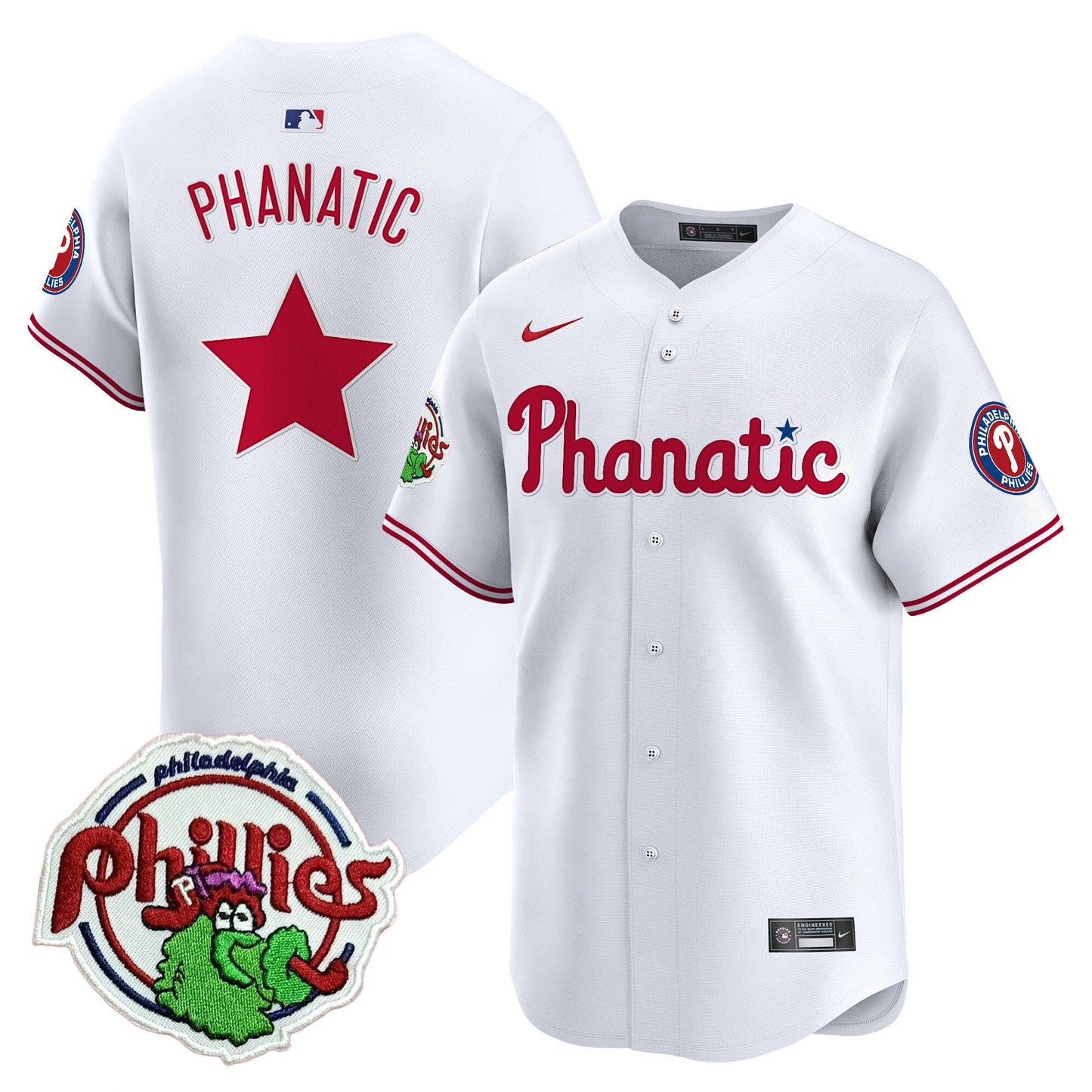 Phillies Phanatic Patch Vapor Premier Limited Jersey - All Stitched