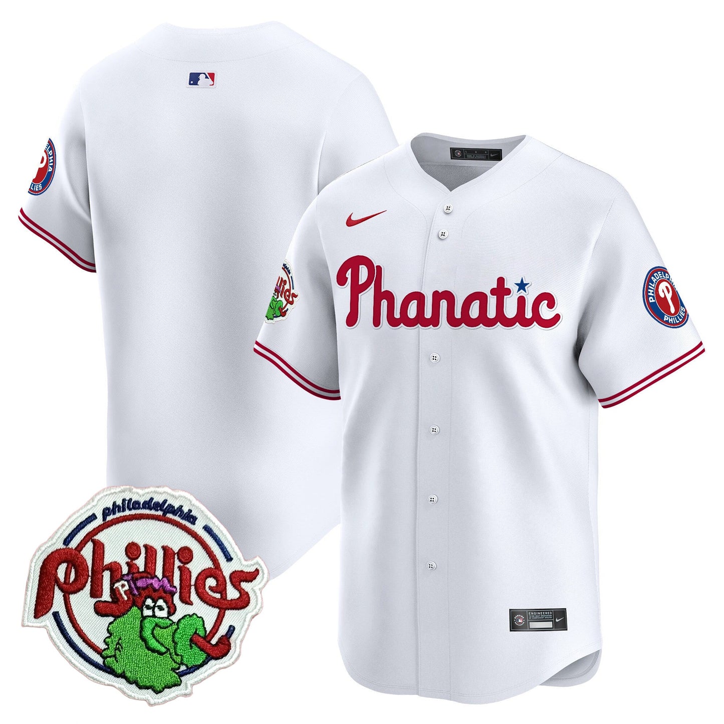 Phillies Phanatic Patch Vapor Premier Limited Jersey - All Stitched