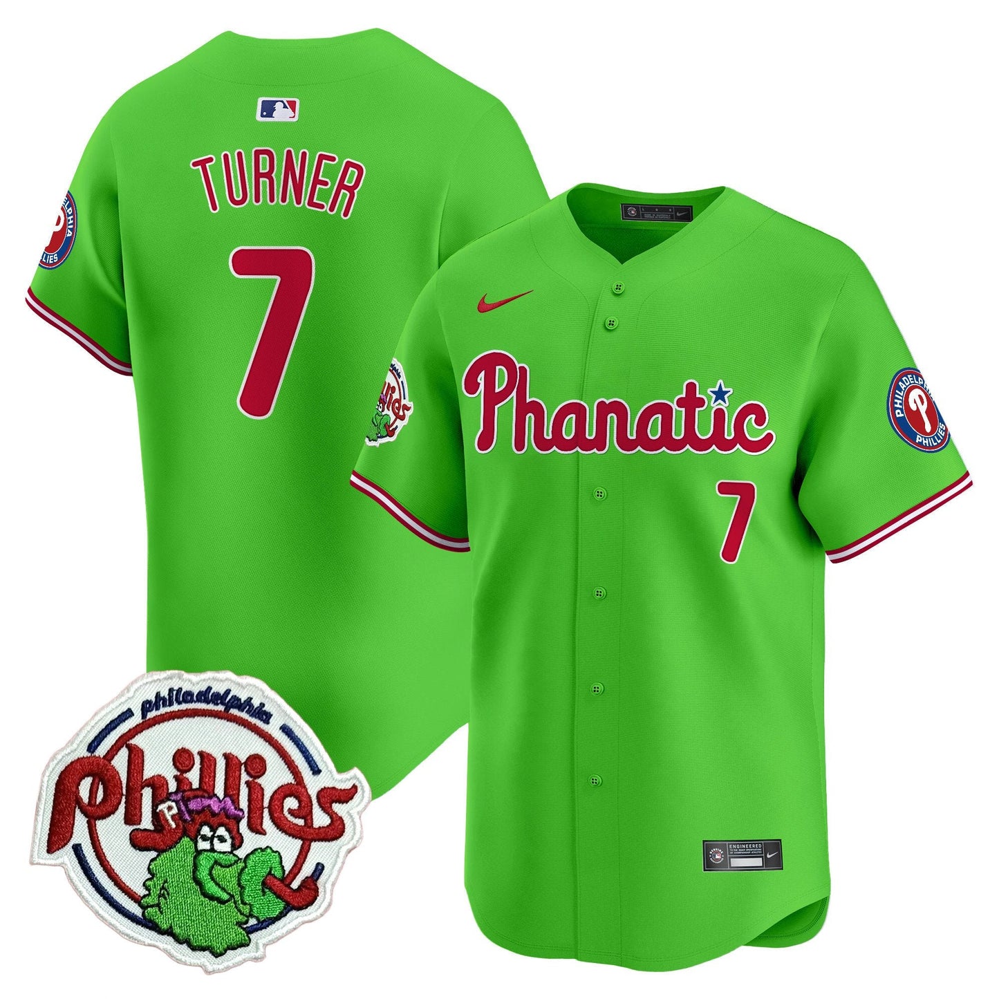 Phillies Phanatic Patch Vapor Premier Limited Jersey - All Stitched