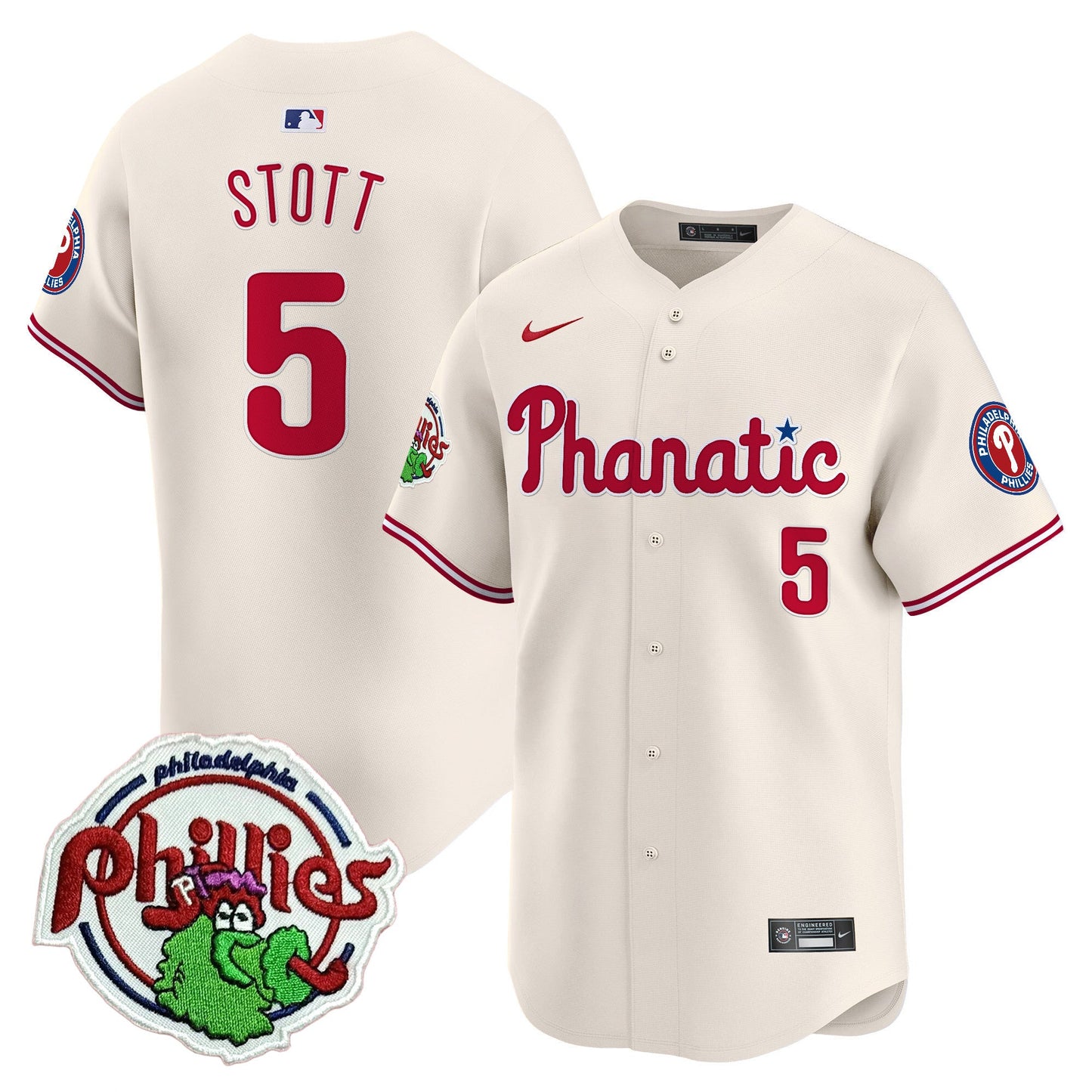 Phillies Phanatic Patch Vapor Premier Limited Jersey - All Stitched