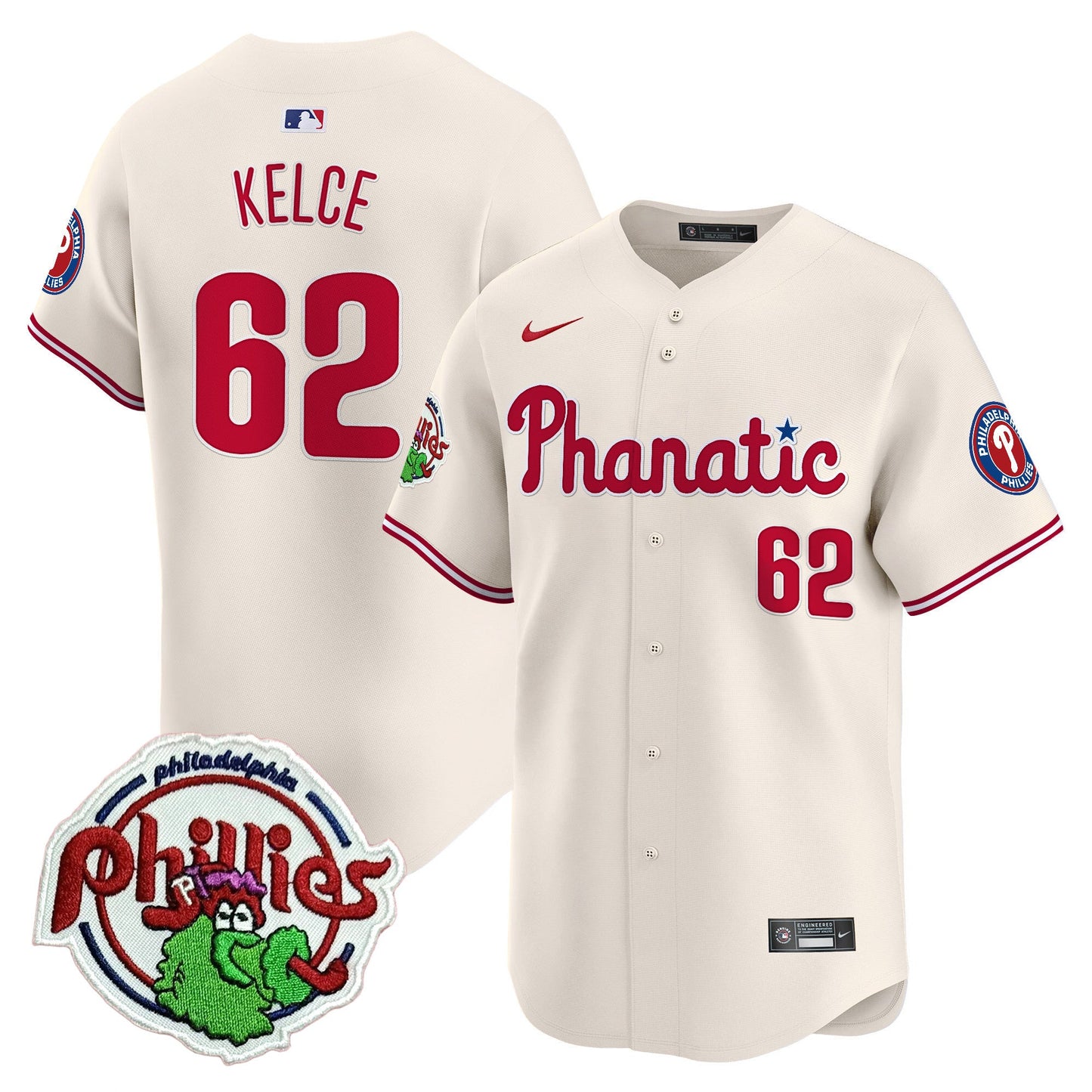 Phillies Phanatic Patch Vapor Premier Limited Jersey - All Stitched