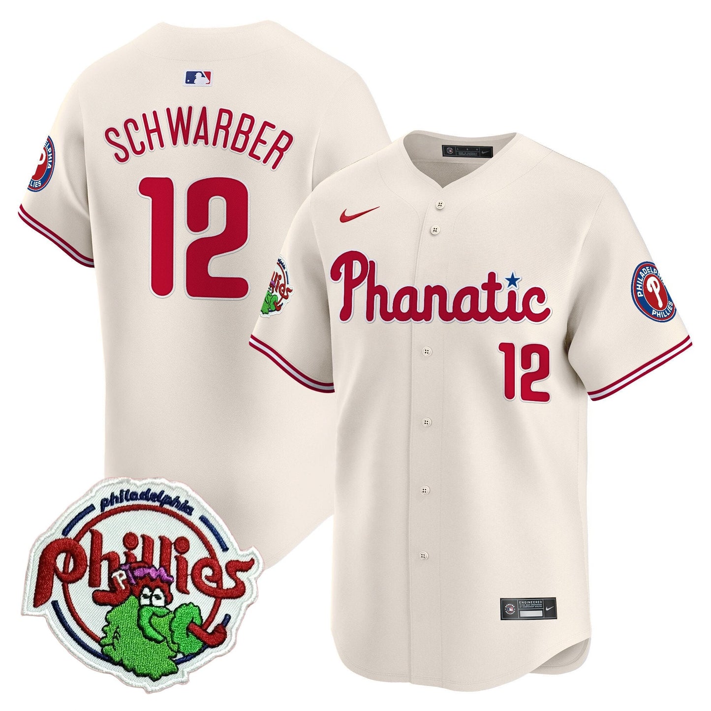 Phillies Phanatic Patch Vapor Premier Limited Jersey - All Stitched