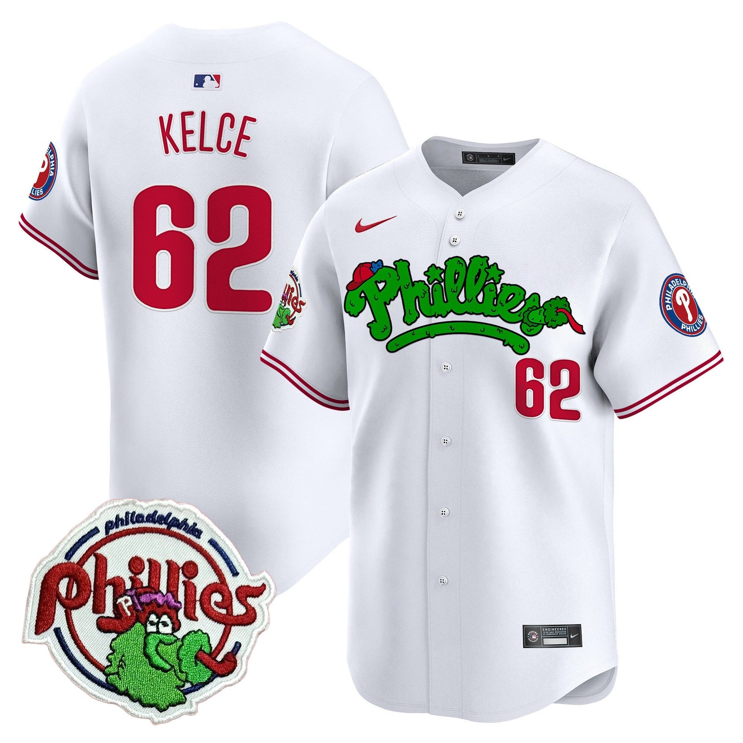 Phillies Phanatic Patch Vapor Premier Limited Jersey V2 - All Stitched