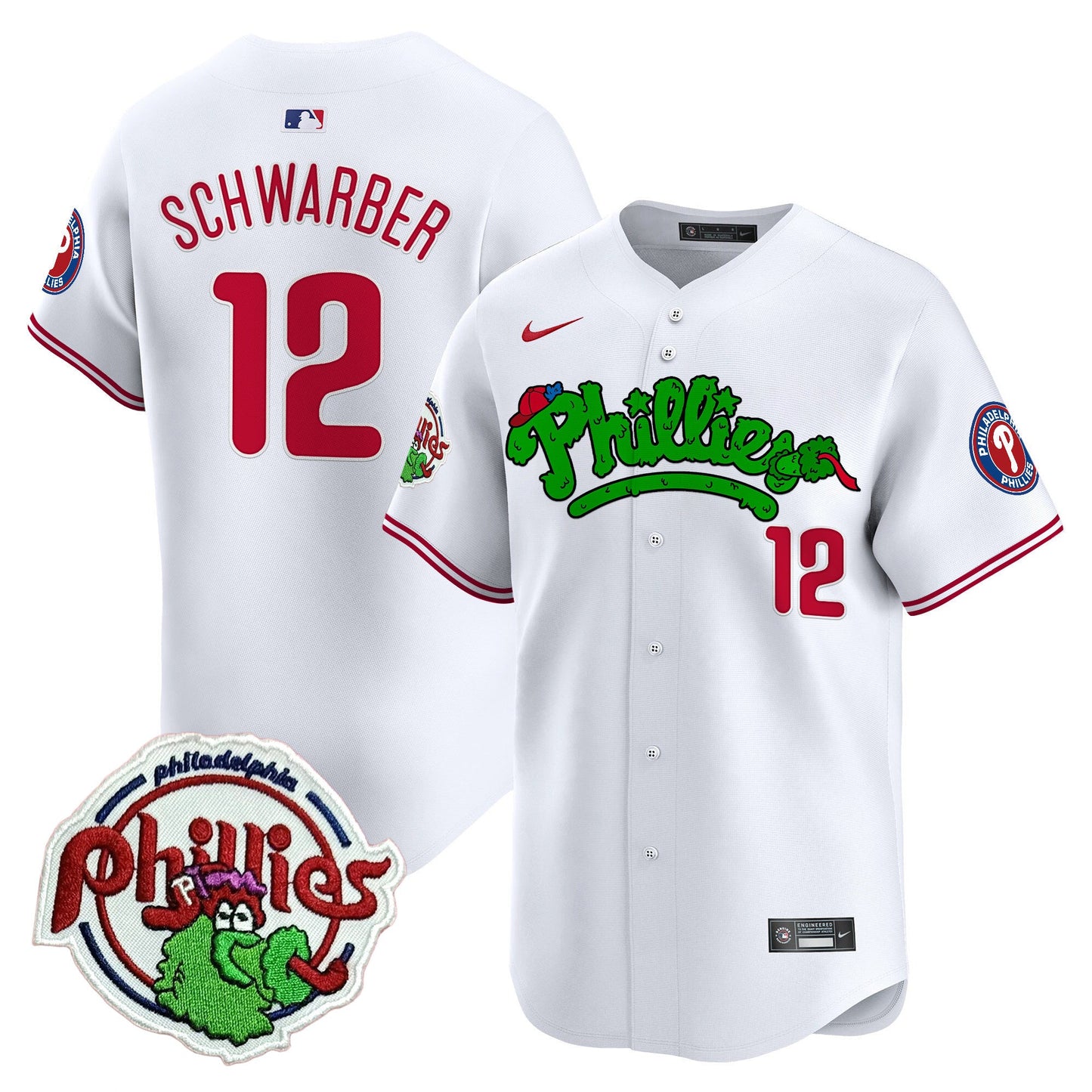 Phillies Phanatic Patch Vapor Premier Limited Jersey V2 - All Stitched