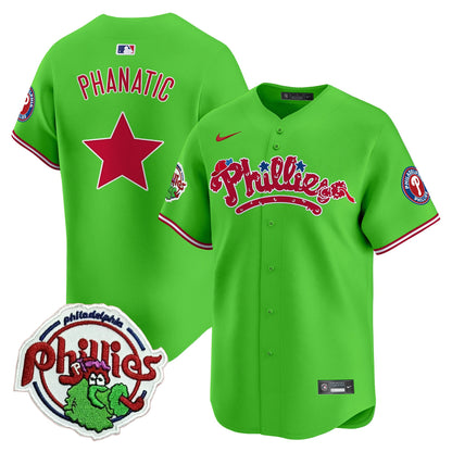 Phillies Phanatic Patch Vapor Premier Limited Jersey V2 - All Stitched