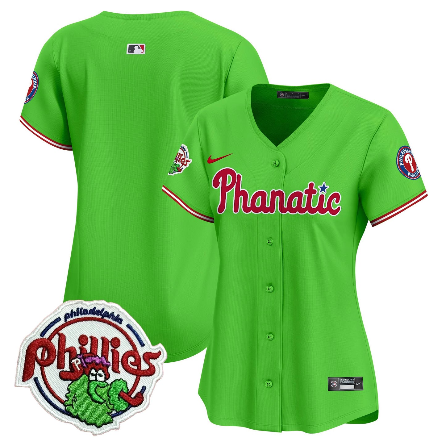 Women's Phillies Phanatic Patch Vapor Premier Limited Jersey - All Stitched