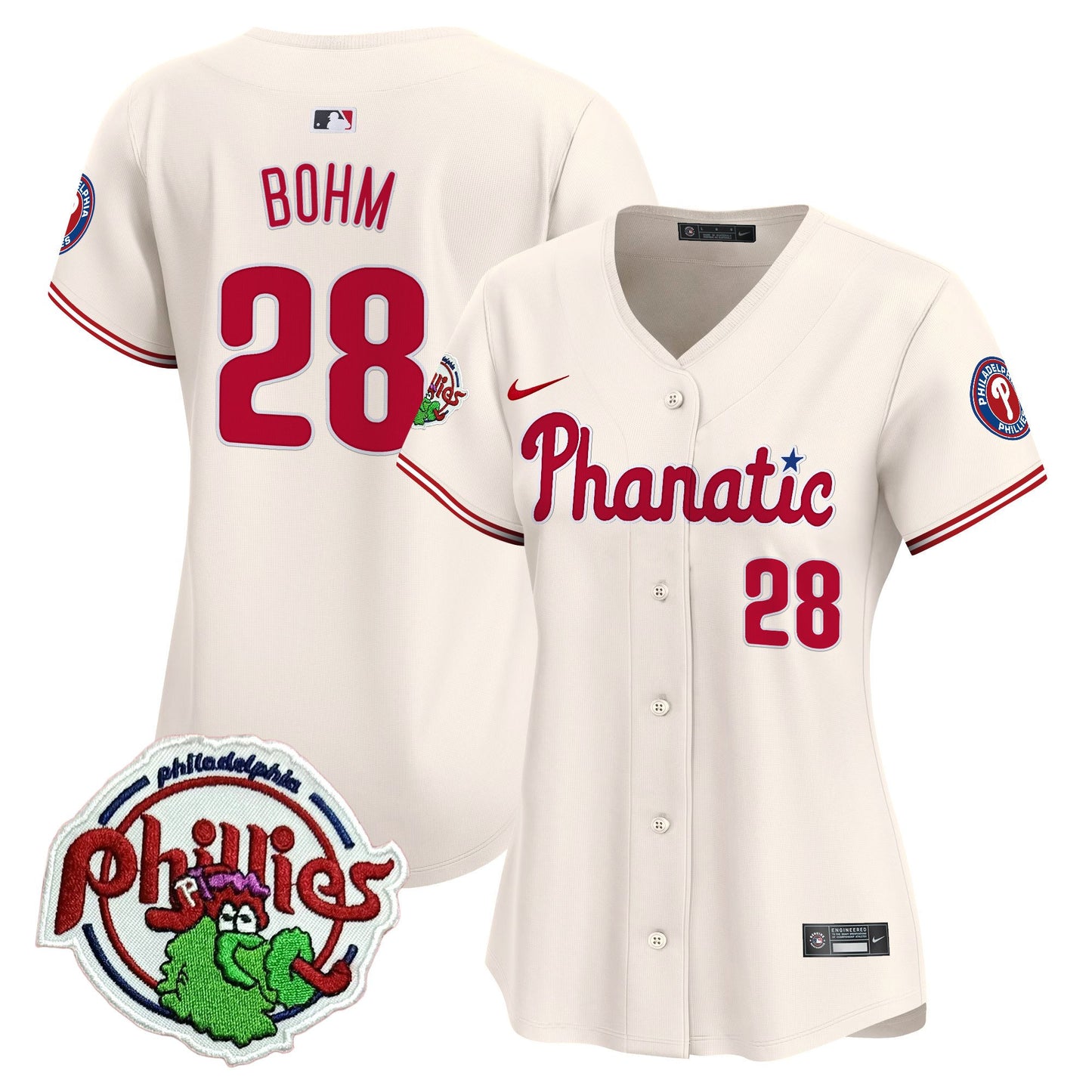 Women's Phillies Phanatic Patch Vapor Premier Limited Jersey - All Stitched