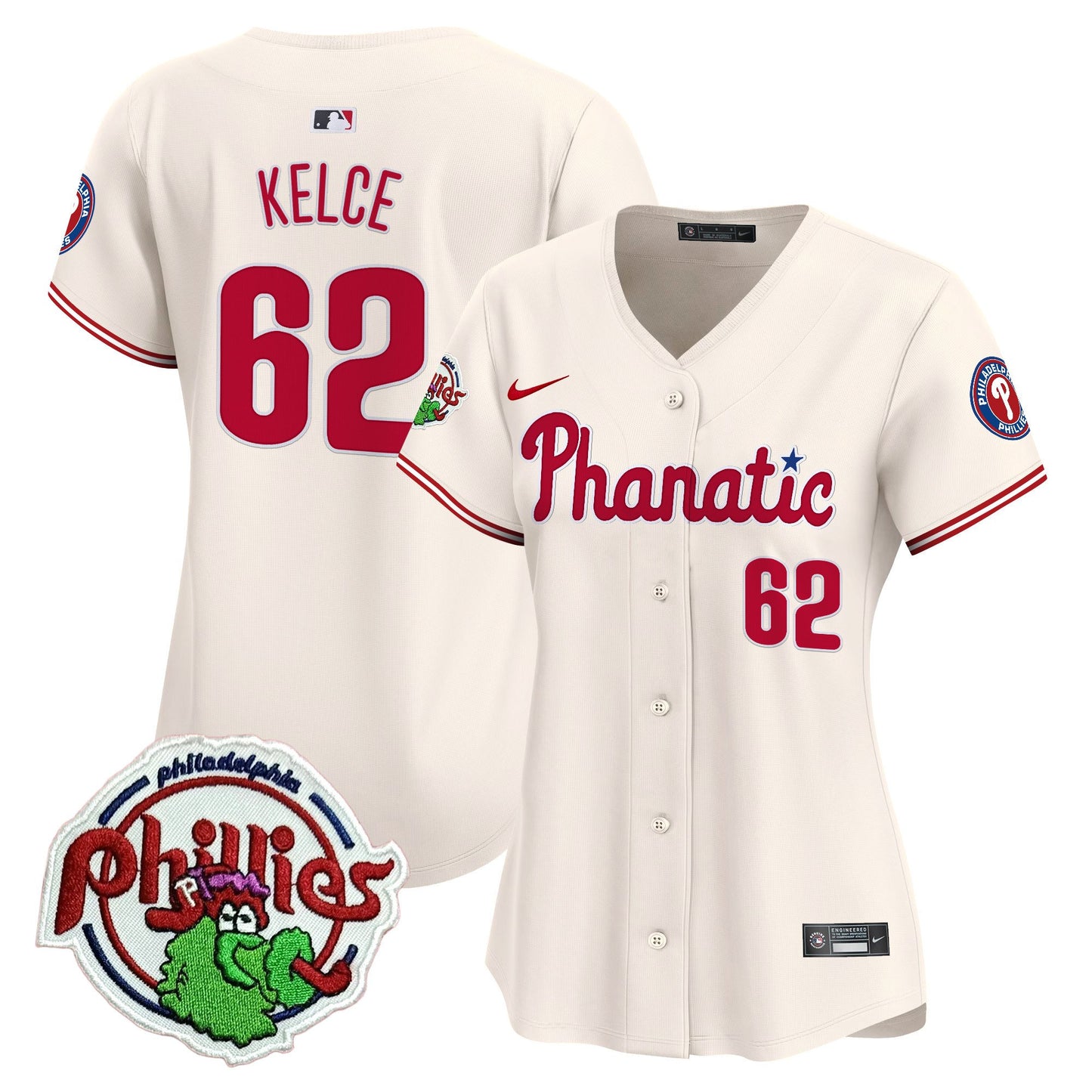 Women's Phillies Phanatic Patch Vapor Premier Limited Jersey - All Stitched